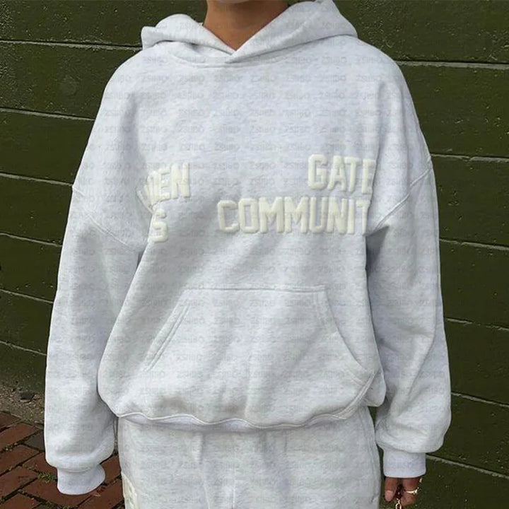 Streetwear Y2K Casual Baggy Sweatpants Drawstring Sports Pants Zipper Cardigan Fashion Digital Print Hooded Men Women Clothing - ATFH