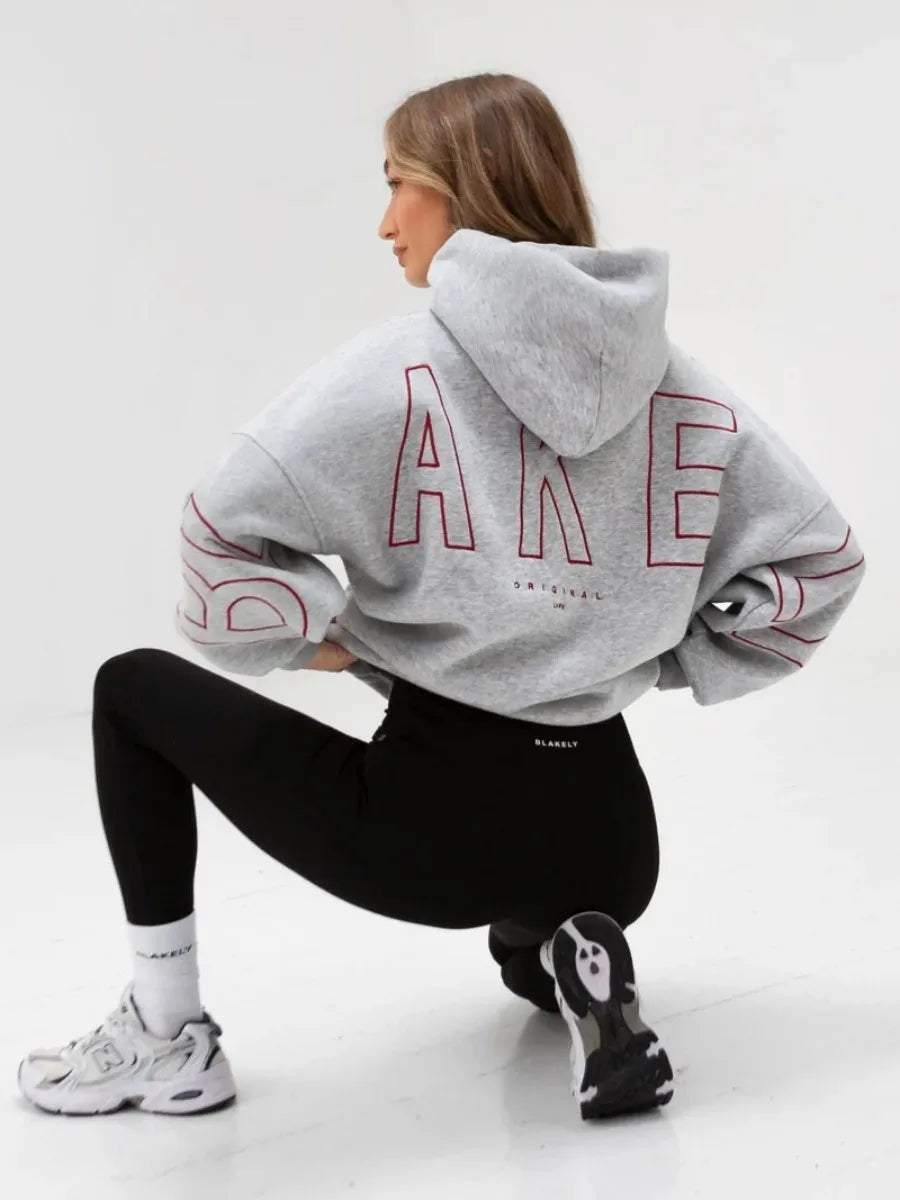 Hip-hop Harajuku High Street Trendy Brand Letter Print Oversized Hoodie Men Y2K 2025 Retro Gothic Punk Casual Sweatshirt Women - ATFH