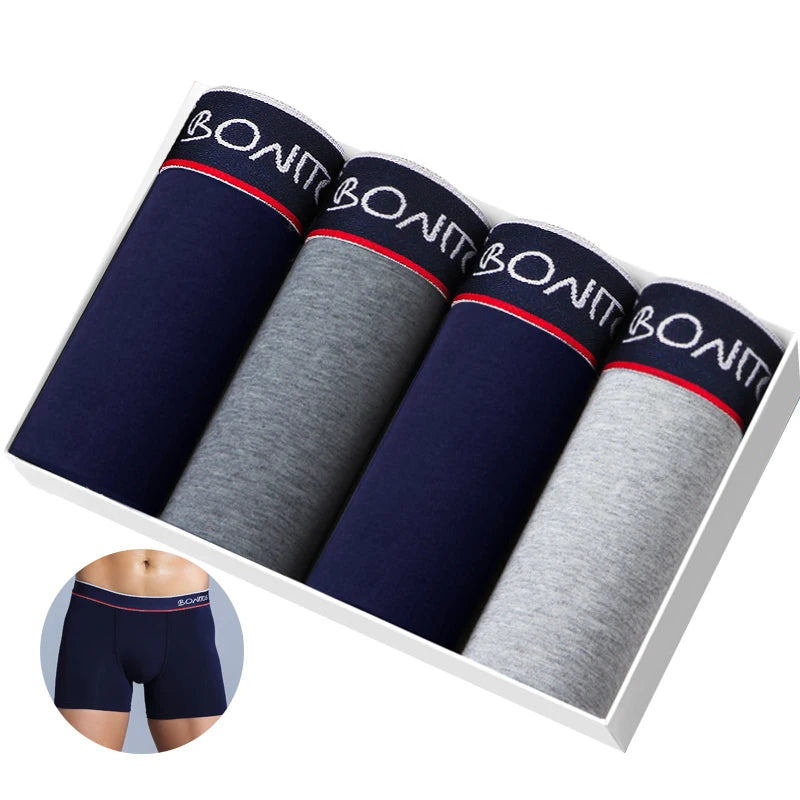 4pcs Cotton Boxers For Man Underwear Slip High Quality Men's Panties Sexy Homme Underpants Boxer Shorts Calecon Trunks
