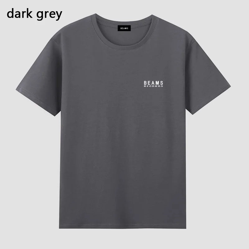 Japan Exports 25ss High-Quality Cotton T-Shirt Embroidered Logo Tees Couple Loose Short Sleeve Summer Casual O-Neck Tops ATFH