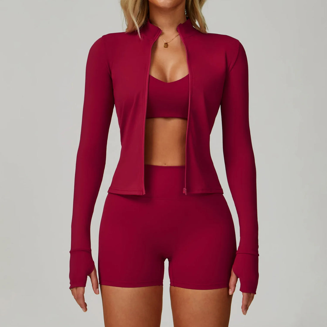 2-3PCS Yoga Suit Women Tracksuit Sports Bra High Waist Leggings Shorts Outfit Gym Set Fitness Push Up Workout Clothes Sportswear - ATFH