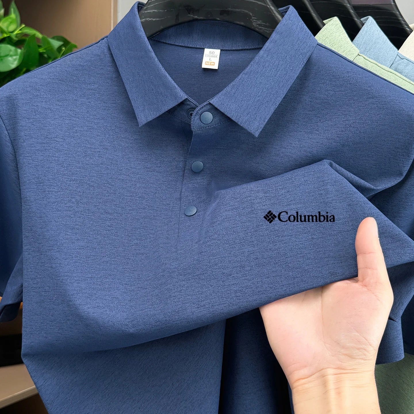 Men's summer quick drying polo shirt fashion letter embroidery business leisure comfort commut ventilate short sleeve Tshirt