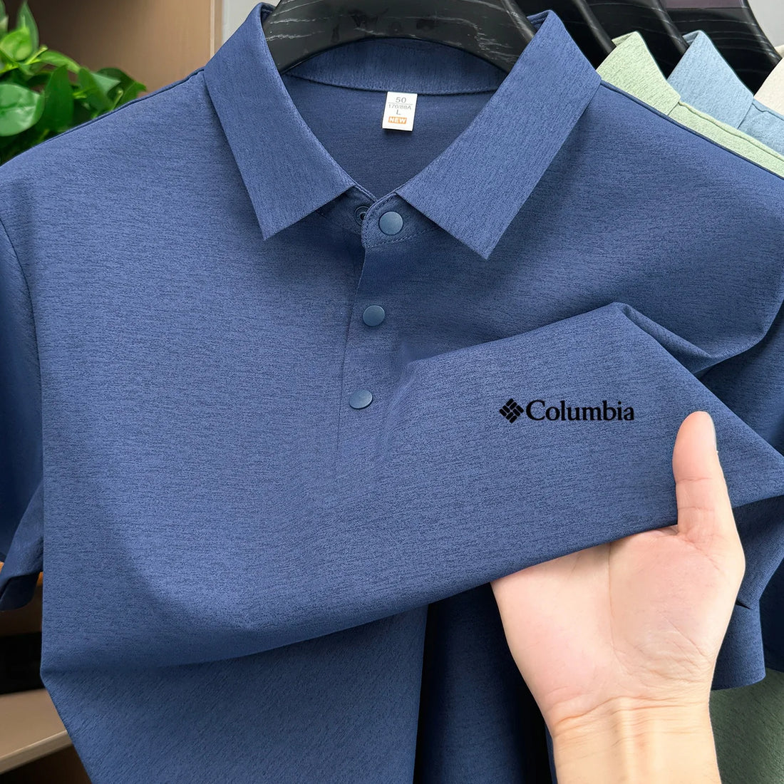 Men's summer quick drying polo shirt fashion letter embroidery business leisure comfort commut ventilate short sleeve Tshirt