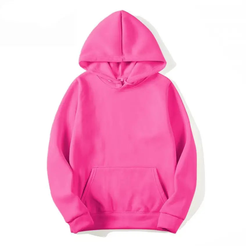 2025 Men's Solid Color Hooded Sweaters Men's Warm Wool Sweater Fashionable Street Clothing Loose  Breathable Jersey Brand Hooded - ATFH