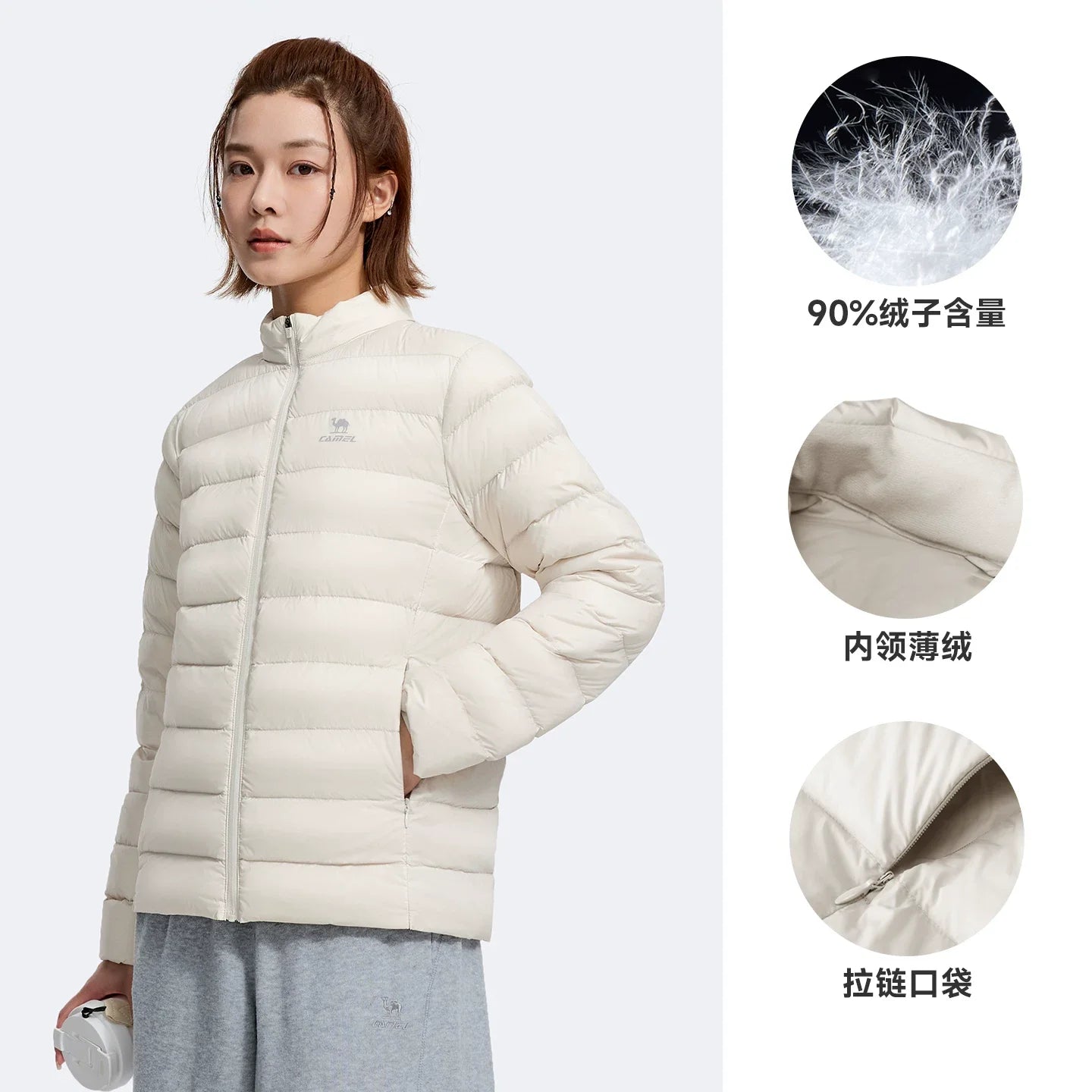 GOLDEN CAMEL Down Jackets Men and Women Winter Coats Lightweight Trendy Fleece Hiking Jackets for Men 2024 Winter New Clothing