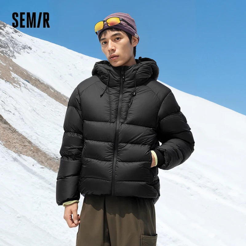 Semir Men Down Jacket Thermal Warmth 2026 Winter Everyday Style Outdoor Layer Cold Weather Clean Silhouette Cold Weather Wear