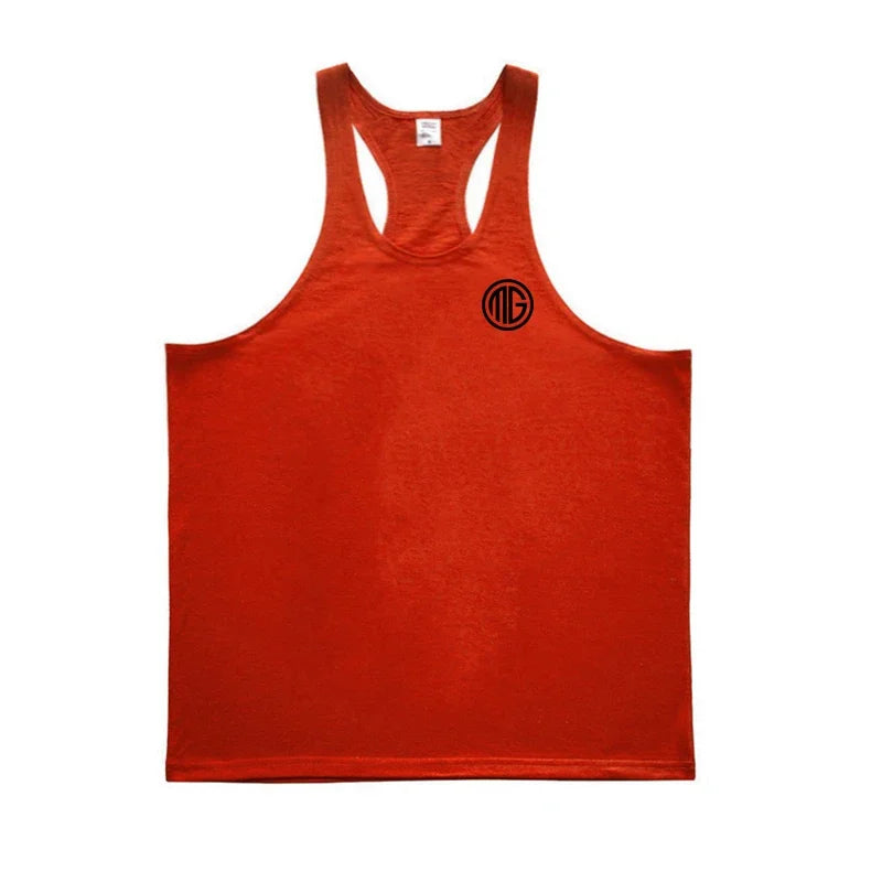 Men's Bodybuilding Muscle Tank Tops Gym Workout Stringer Fitness T-Shirt Cotton Breathable Undershirt Casual Sleeveless Vests