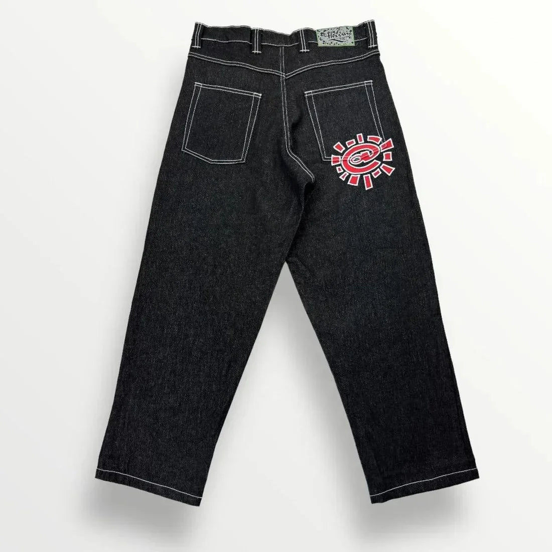 New Always Jeans High quality Printed Embroidery Straight Jeans Black Pants Men Jeans Printing Trend Street Wear AlwaysJeans Men ATFH