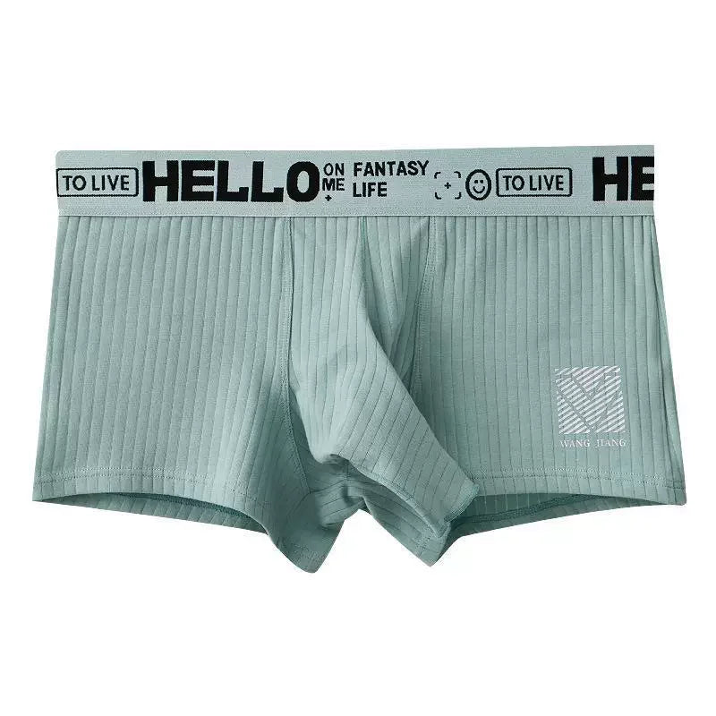 Men's Open Elephant Nose Boxer Shorts Cotton Comfortable Breathable Male Separate Long Penis Pouch Underpants Sexy Underwear