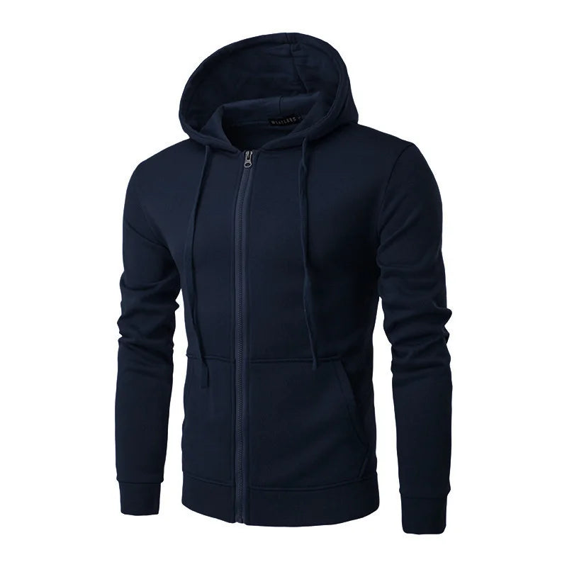 spring autumn Men Sweatshirts Long Sleeve Hoodie Zipper cardigan Male/woman Hoodies Sweatshirt Slim Fit Hoodie Male Clothing - ATFH