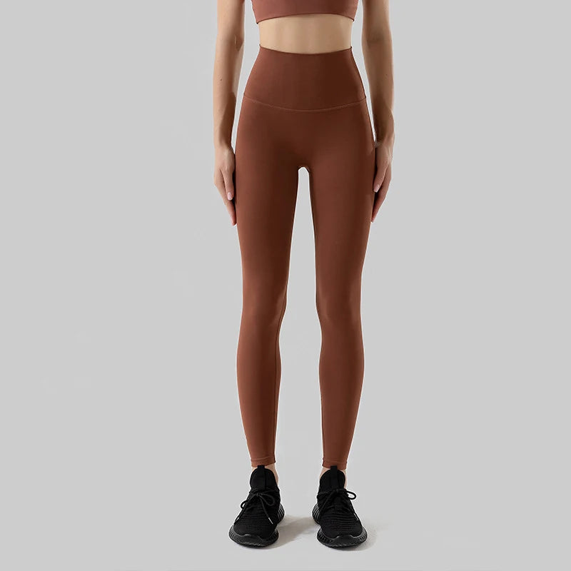 TRY TO BN Gym Leggings Yoga Pants Women Sports Fitness Naked Feeling High Waist Elastic Workout Push Up Leggings Tights Women - ATFH
