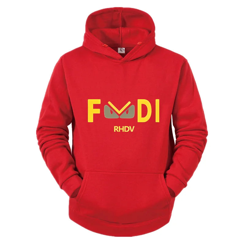 Fashionable Autumn and Winter Casual Men's and Women's Fleece Street Hip-Hop Harajuku Sports Top 2025 Trendy Hooded Clothing