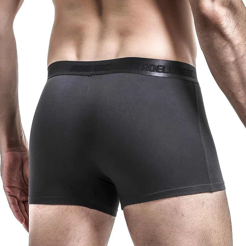 5-Pack of Men's Underwear, Men's Leather Bullet-Type Separation, Long-Resistant Shorts, Scrotum Support, Men's Boxer Briefs, Box