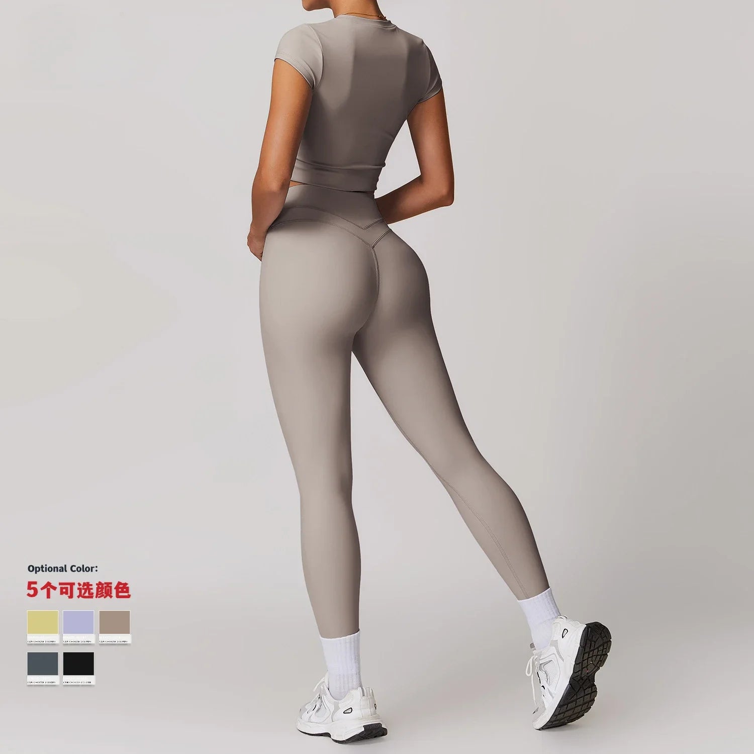 2 Pieces Sportswear Women Yoga Set Gym Clothes Sportswear Yoga Suits Fitness Set Tracksuits Sports Bra Gym High Waist Leggings - ATFH