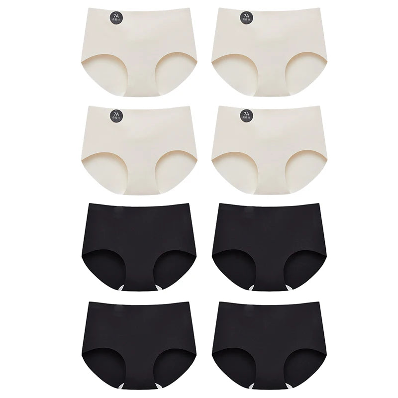 FallSweet 8PCS Seamless Mulberry Silk Panties for Women Ultra Thin High Elastic Invisible Briefs Soft Comfortable Lingerie M-2XL