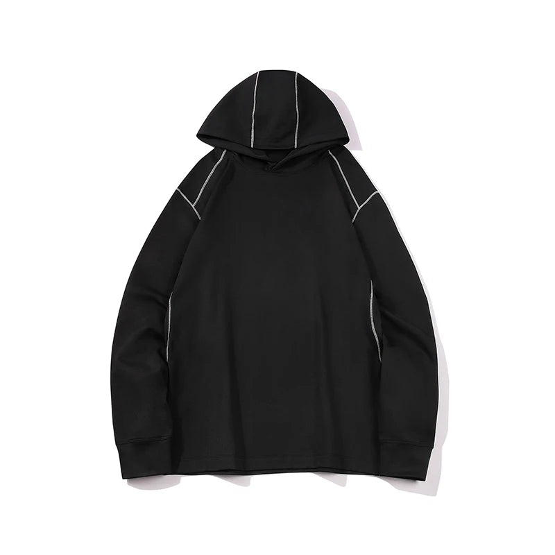 Quick - Dry Tech Hoodie: Stay Fresh All Day Solid Color Loose Casual Lightweight Hooded Sweatshirt Unisex - ATFH