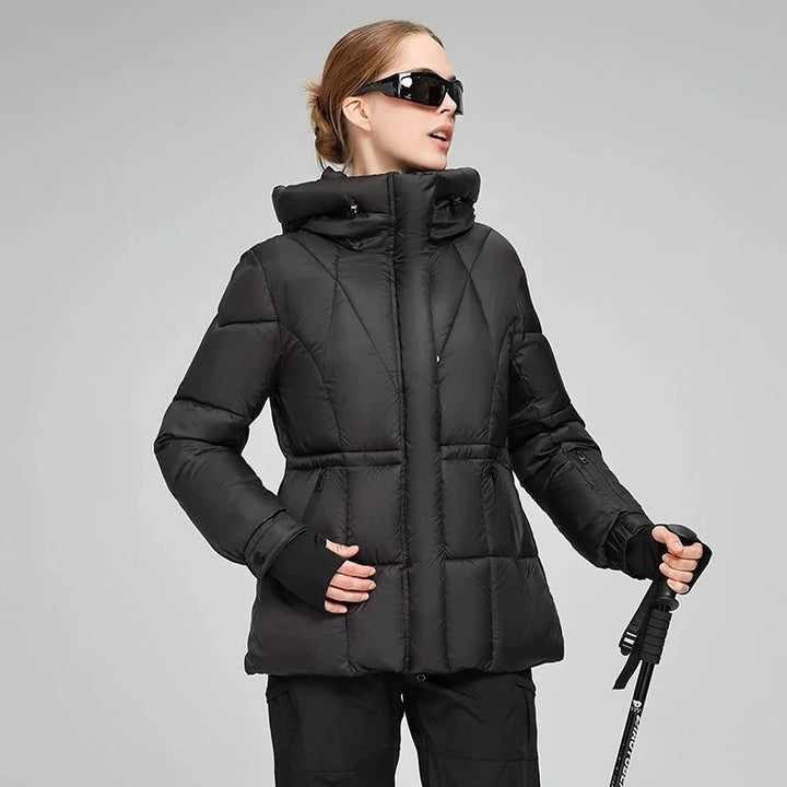 2025 Outdoor Sports Women's Winter Cotton-padded Jacket Hooded Parkas Windproof Coats Thicken Warm Slim Outerwear Casual Coats ATFH