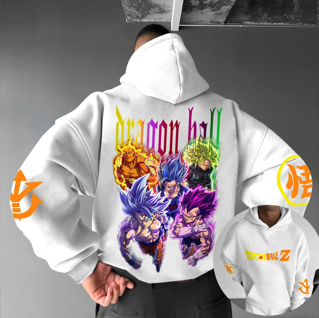 Dragon Ball Peripheral Hoodie 2025 Autumn/Winter New Men's Street Trend Casual Loose American Hip Hop Sweater Parent-child Top - ATFH