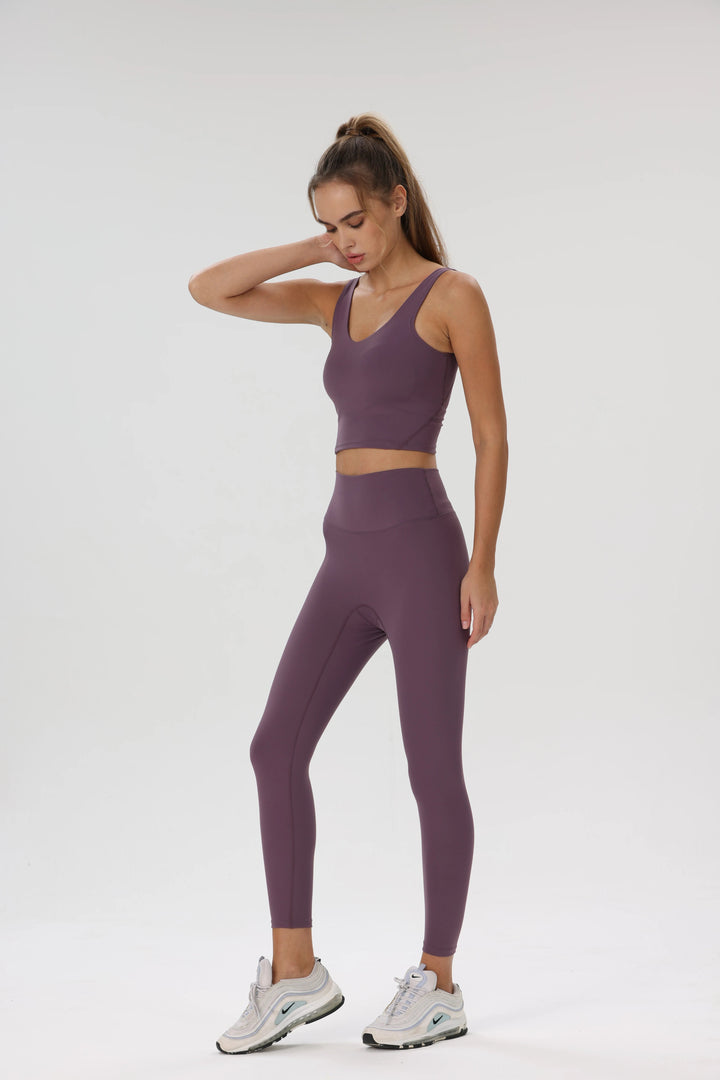 No Front Seam Leggings for Women Seamless High Waisted Buttery Soft Yoga Pants Sports Female Tights Lycra Lifts Buttocks Workout ATFH
