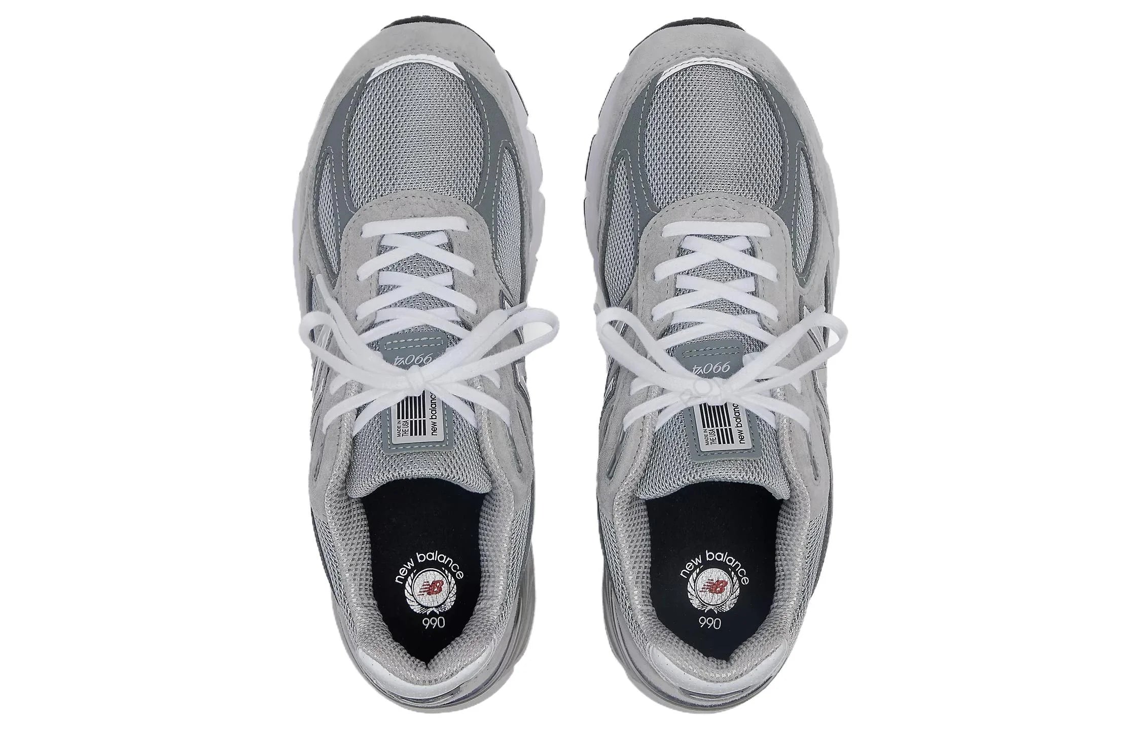New Balance NB 990 V4 Cushioning Abrasion Resistant Low top Casual City Commuting Running Shoes Unisex Gray U990GR4