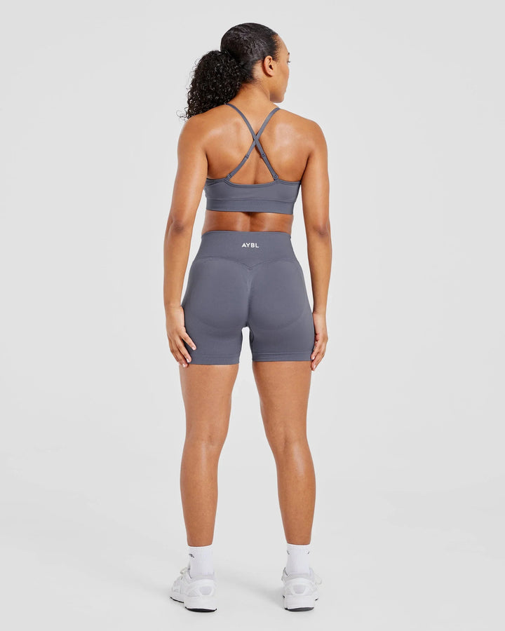 2 Pcs Impact Shorts Women Seamless Sports Yoga Pants Gym Clothes Fitness Workout Adapt Seamless Strappy Sports Bras Set Tahsi Fashion House