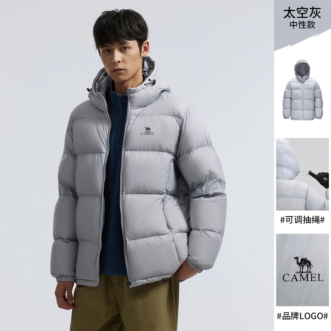 GOLDEN CAMEL Down Jackets Women Warm Hooded Thickened Bread Hiking Jacket for Men 2023 Puffer Heated Clothes Men's Winter Coats