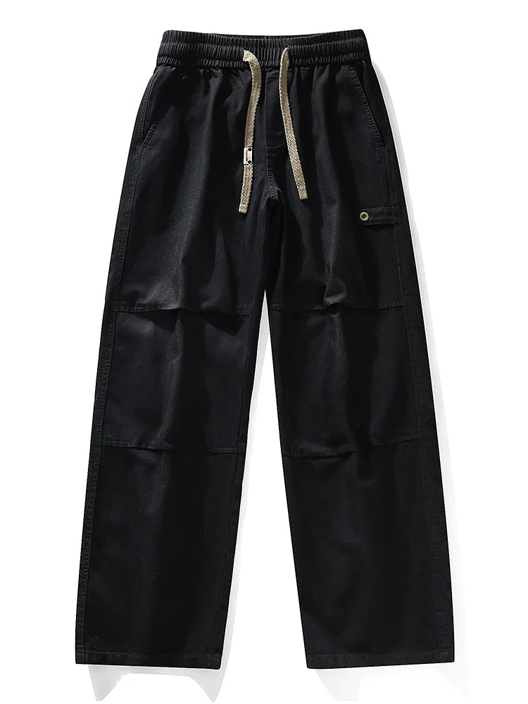 Men's Cargo Jeans 2026 New Spring Summer Wide Leg Denim Pants Straight Baggy Jeans Asian Size L-5XL ATFH