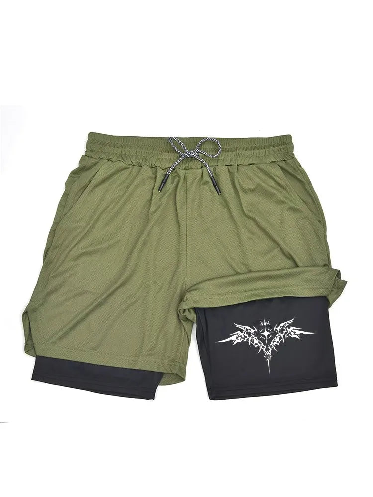New sports shorts 2 in 1, male, breathable and informal sportswear, double layer, running, M-3XL basketball