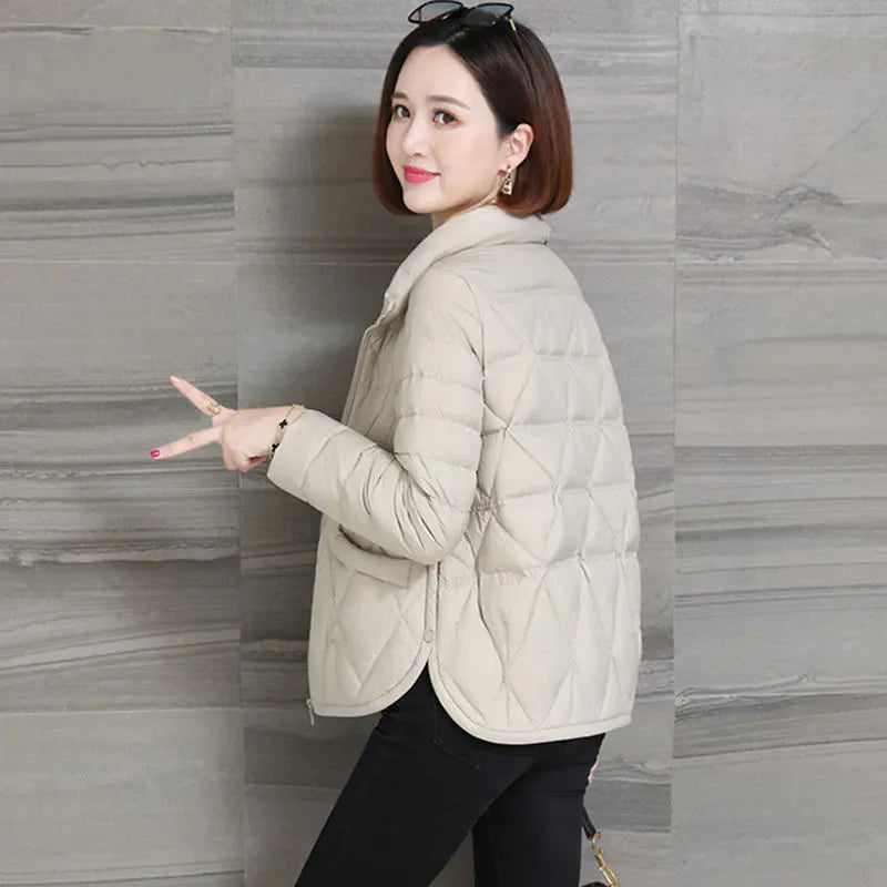2026 New Down And Cotton Jacket Women Lightweight Short, Fashionable Casual Winter Jacket Female Loose Korean Thick Cotton Coat