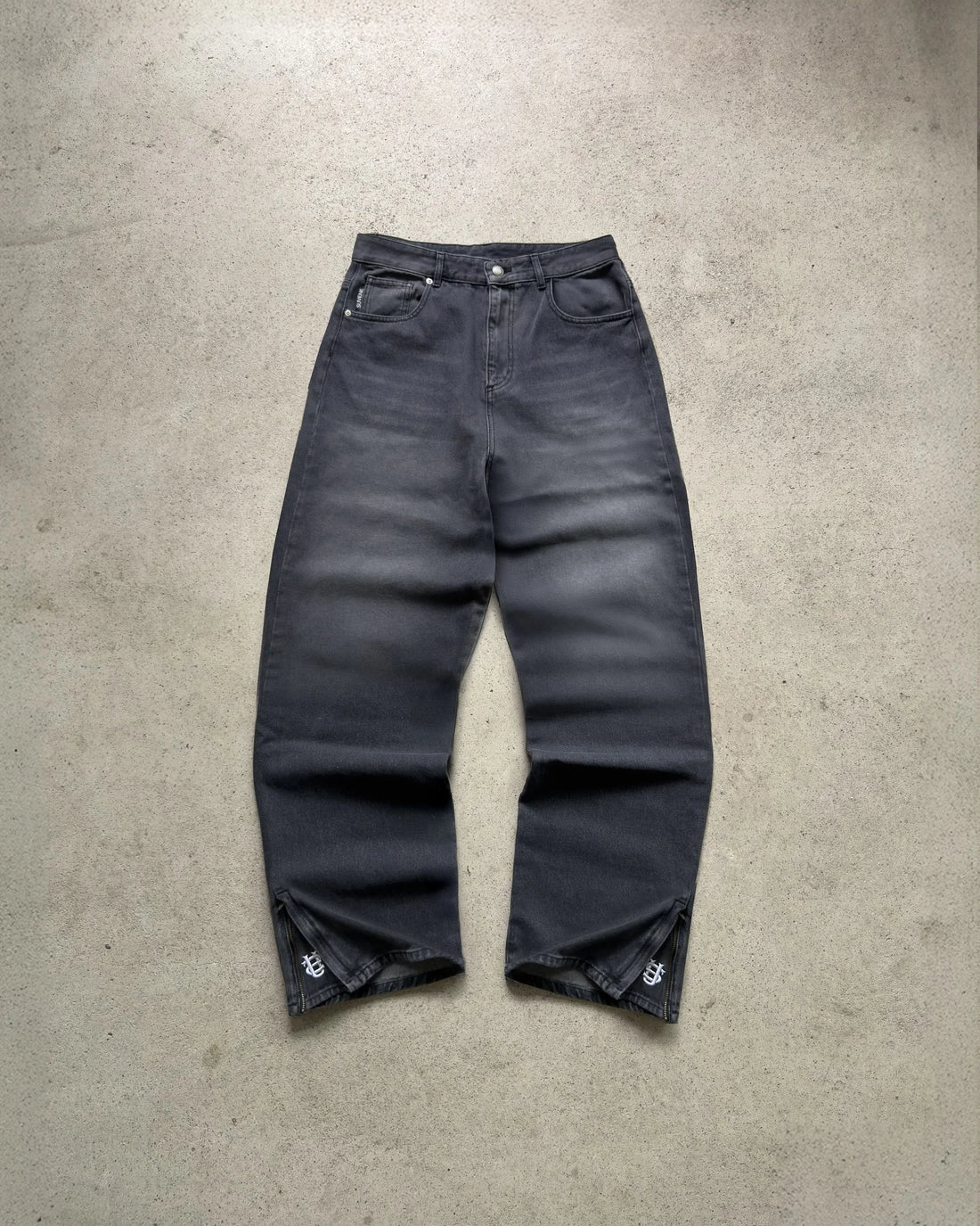 2026 Hip-hop gold coin jeans Y2K retro low waist wide leg zipper pants y2k clothing men's fashion embroidered loose jeans