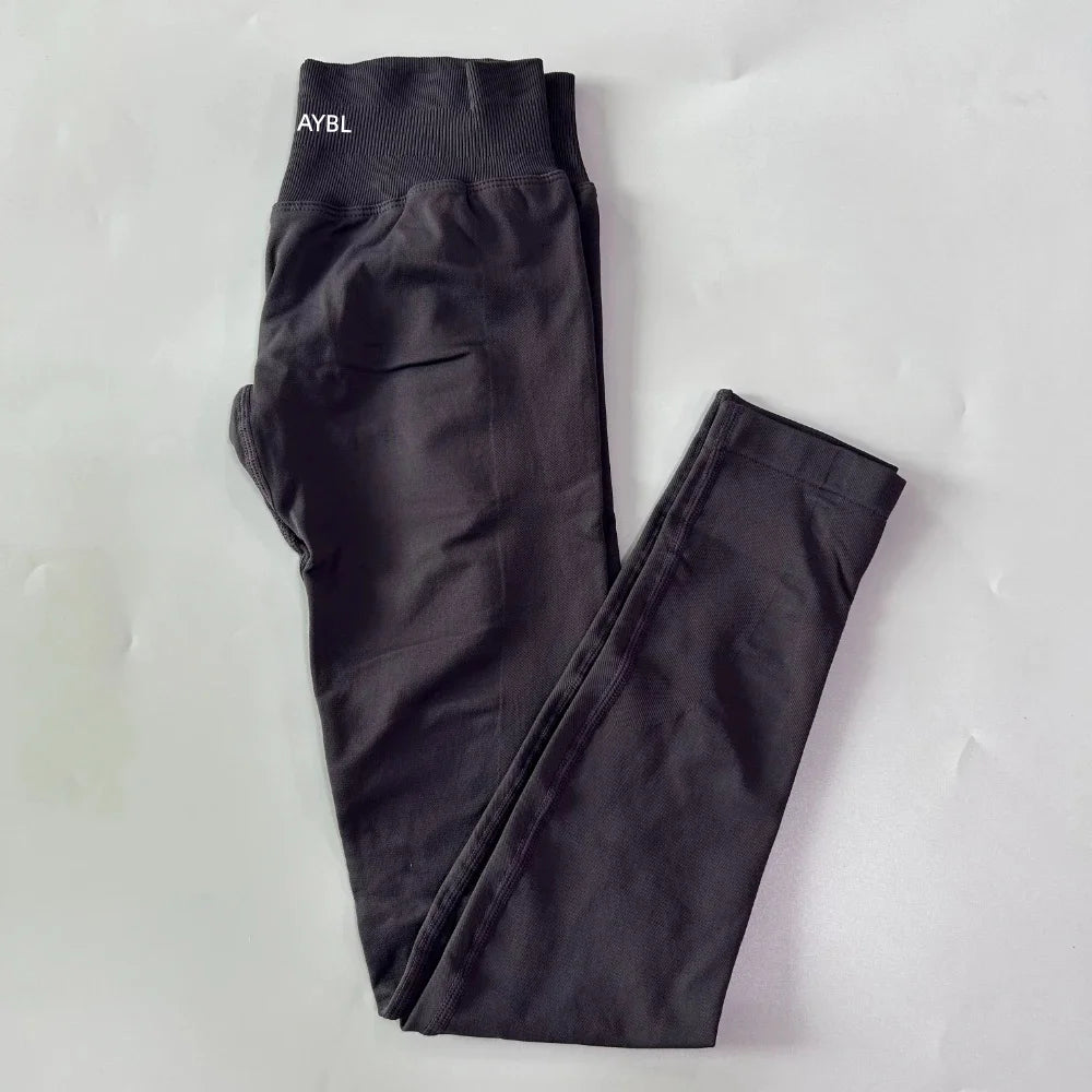 Impact Halter Top Impact Leggings for Women Seamless Sports Yoga Pants Low Ribbed Band Gym clothes Fitness Workout Clothes - ATFH