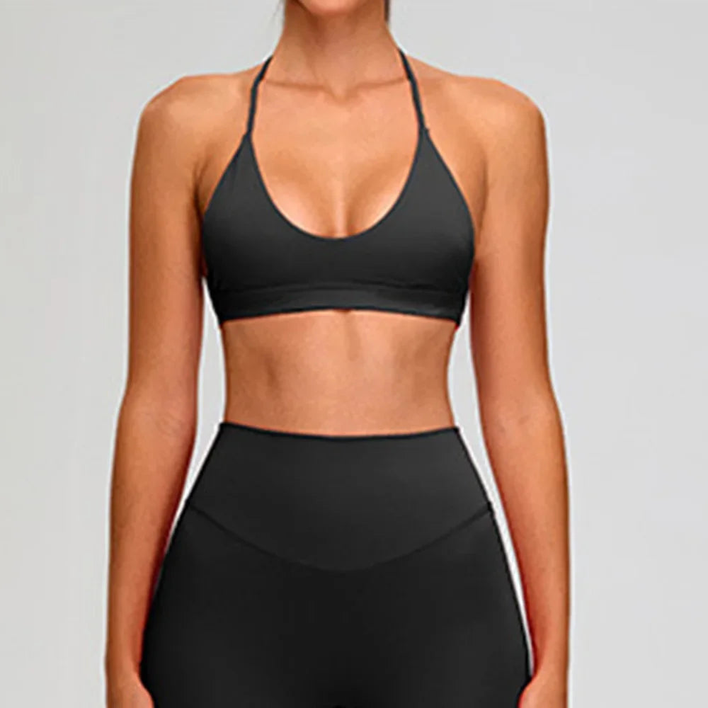 Sports Underwear for Women Fitness Top Push Up Sport Bra Backless Yoga Bra Sport Tops Running Vest Breathable Workout Gym Wear - ATFH