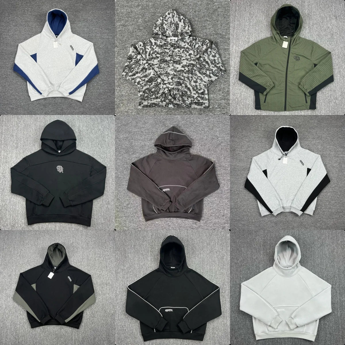 Mertra Patchwork Embroidery Fleece High Street Loose Autumn-Winter Men's and Women's Couple Sleeve Hooded Sweatshirt - ATFH