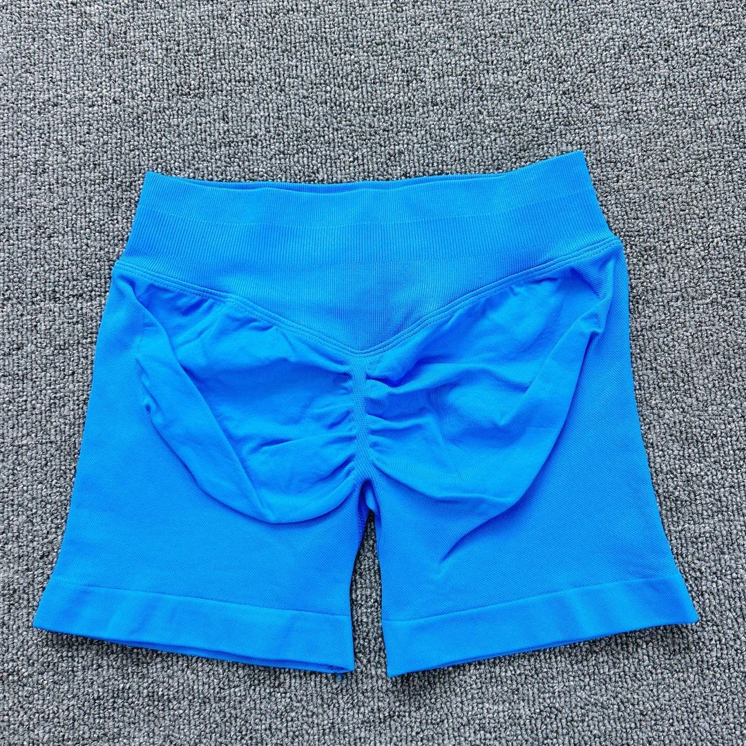 DYF Impact Seamless Sports Shorts Women Booty Yoga Shorts Quick Drying Fitness Tights Solid Workout Scrunch Customizable Lable