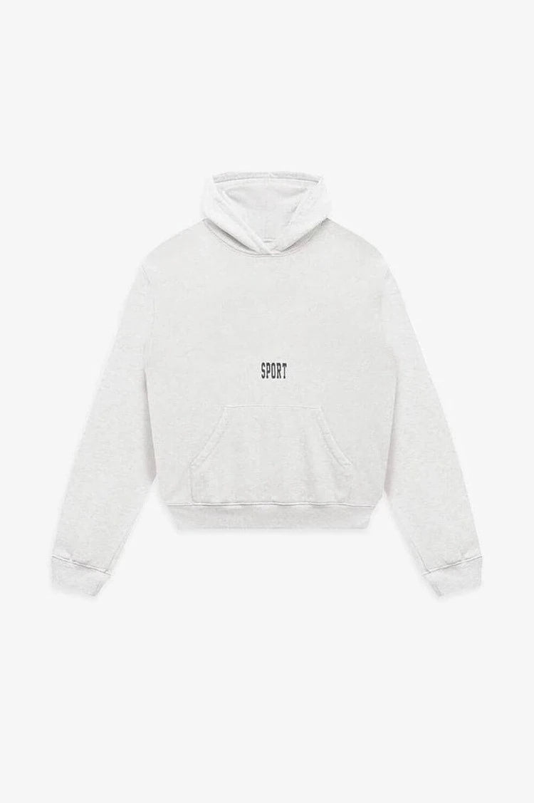 North America Style Women's Oversized Hoodie Sweatshirt Grey Color Classic Letter Print Streetwear Trendy Autumn Spring New - ATFH