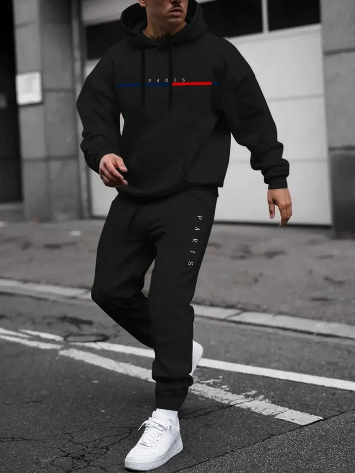 2026 Spring and autumn two-piece men's drawstring women's sports set hooded set quality comfortable casual pullover fashion - ATFH