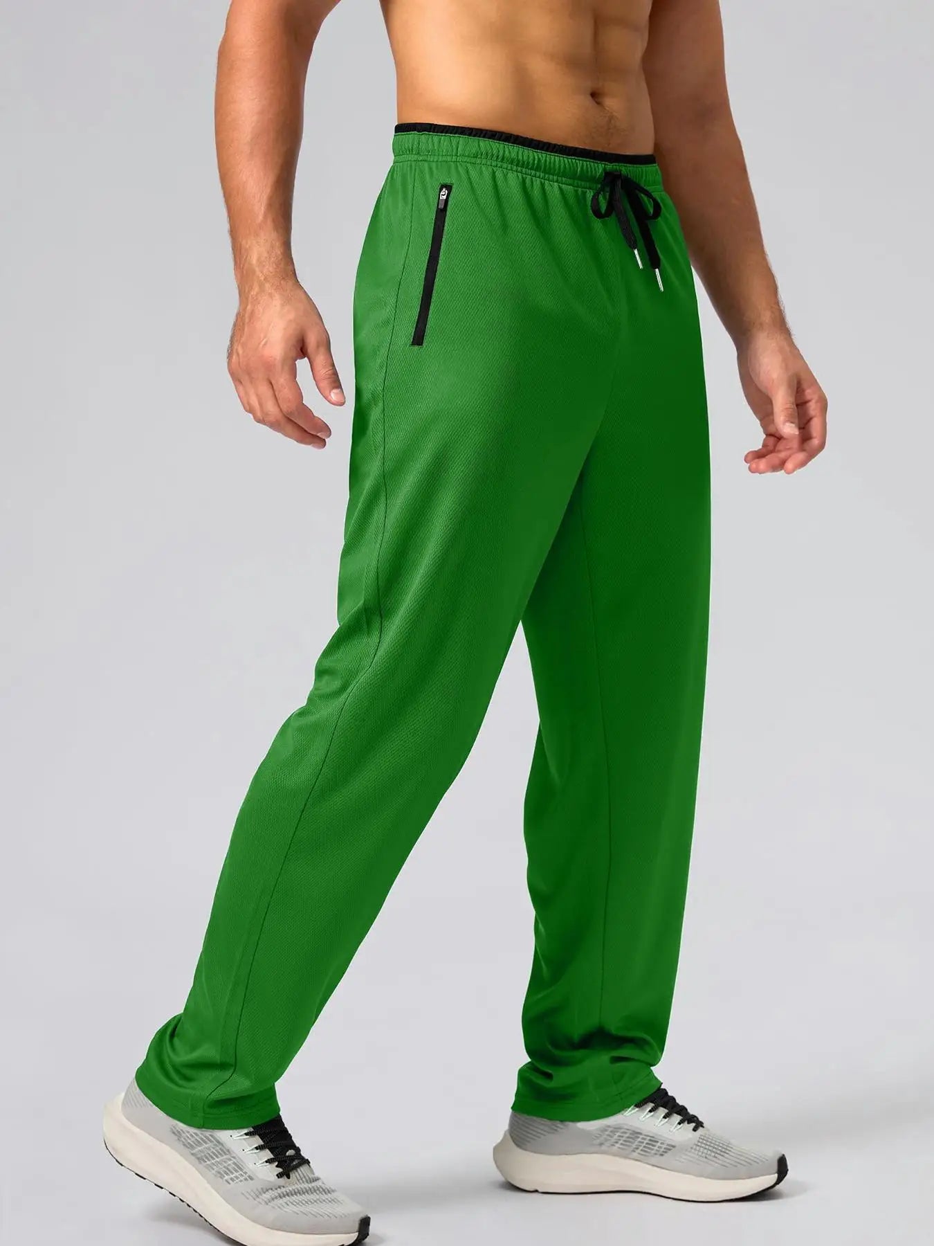 Men's Quick Dry Breathable Lightweight Activewear Pants with Elastic Waist And Zipper Pockets for Gym Casual Fitness Running Hik