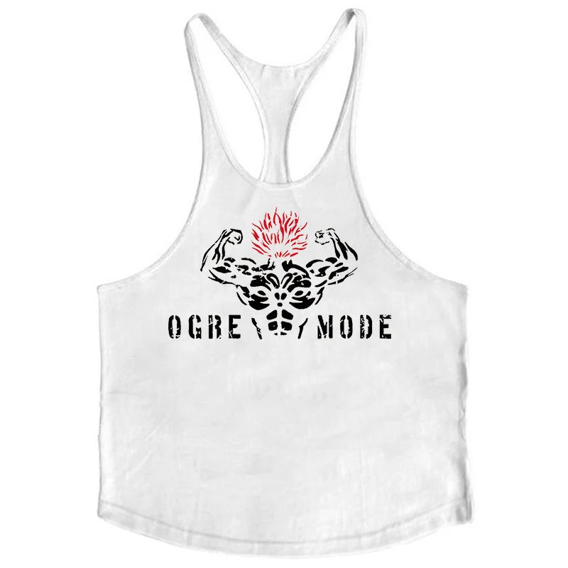 Anime Baki Hanma Print Stringer Tank Top for Men Y-Back Vest Muscle Training Undershirt Athletic Tops Gym Workout Bodybuilding