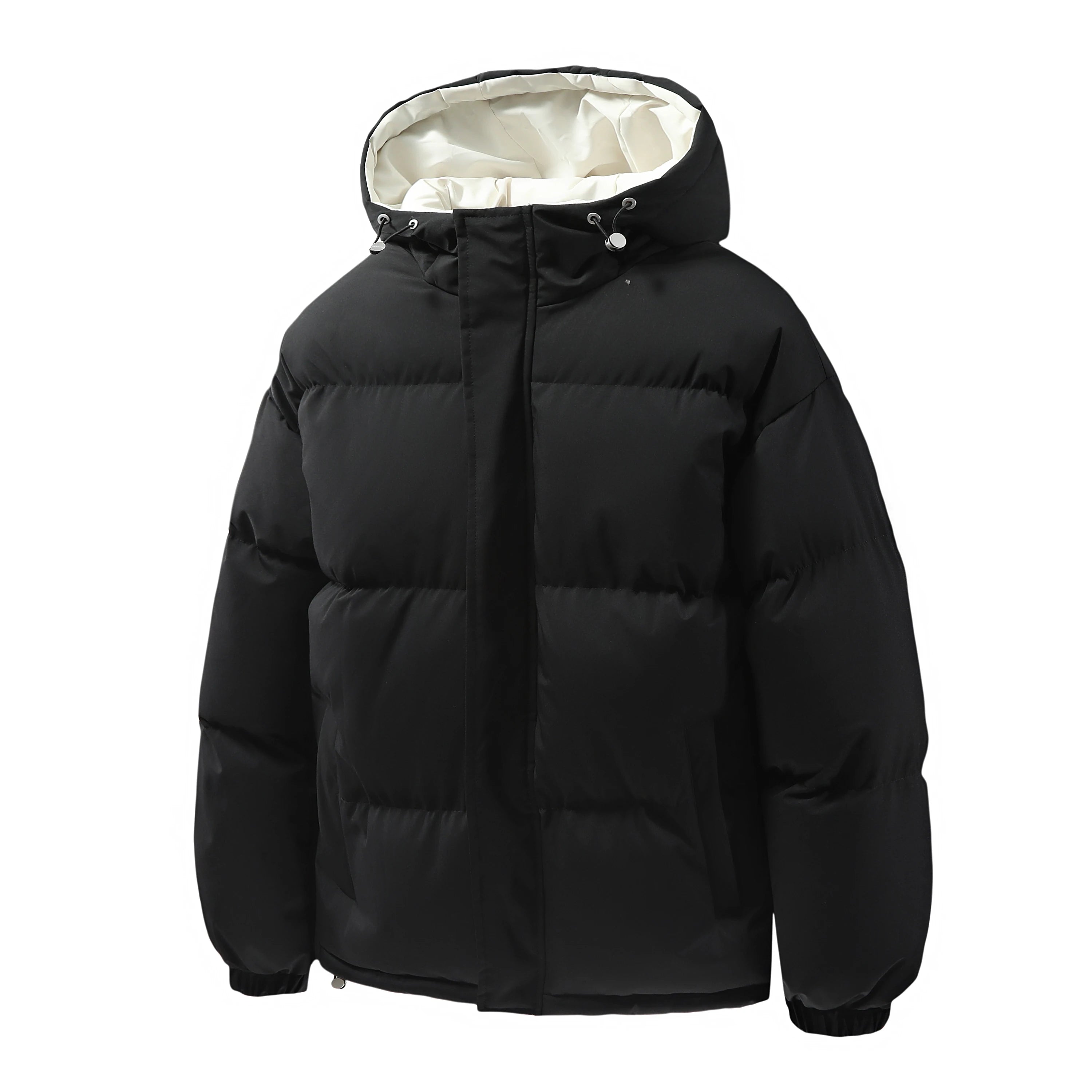 Winter Men Parkas Thick Warm Jacket Hooded Quilted Jacket Down Jacket Casual Cotton-Padded Puffer Coat Unisex Outwear