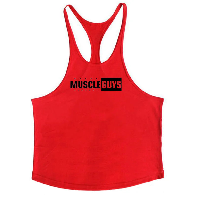 Y Back Cotton Gym Tank Tops Men Sleeveless Tanktops For Men Bodybuilding Clothing Undershirt Fitness Stringer Vest