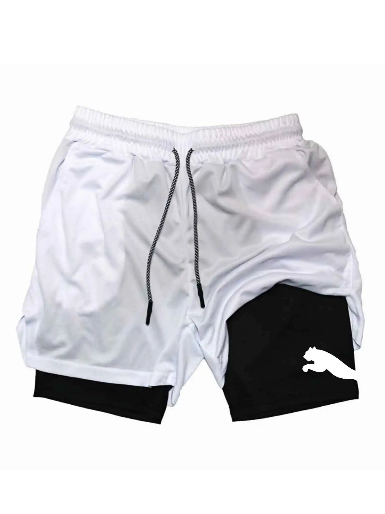 2026 Summer Sports Shorts 2-in-1 Gym Running Shorts Slow Running Casual Sportswear Fitness Double Layer Shorts