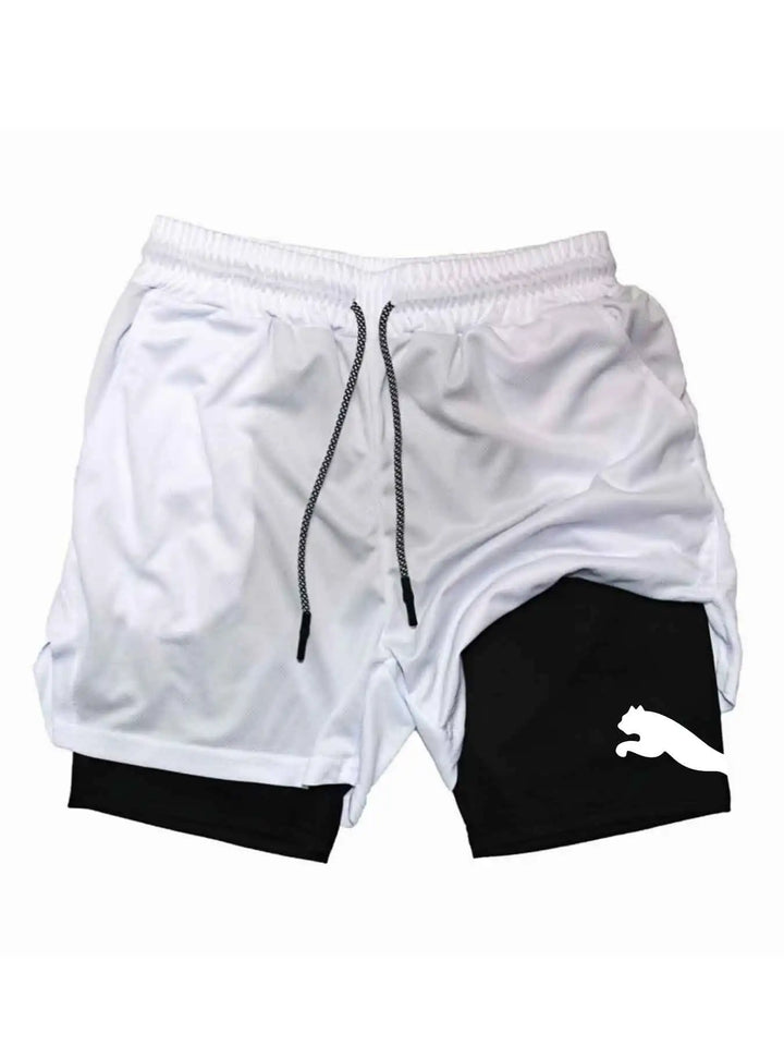 2026 Summer Sports Shorts 2-in-1 Gym Running Shorts Slow Running Casual Sportswear Fitness Double Layer Shorts