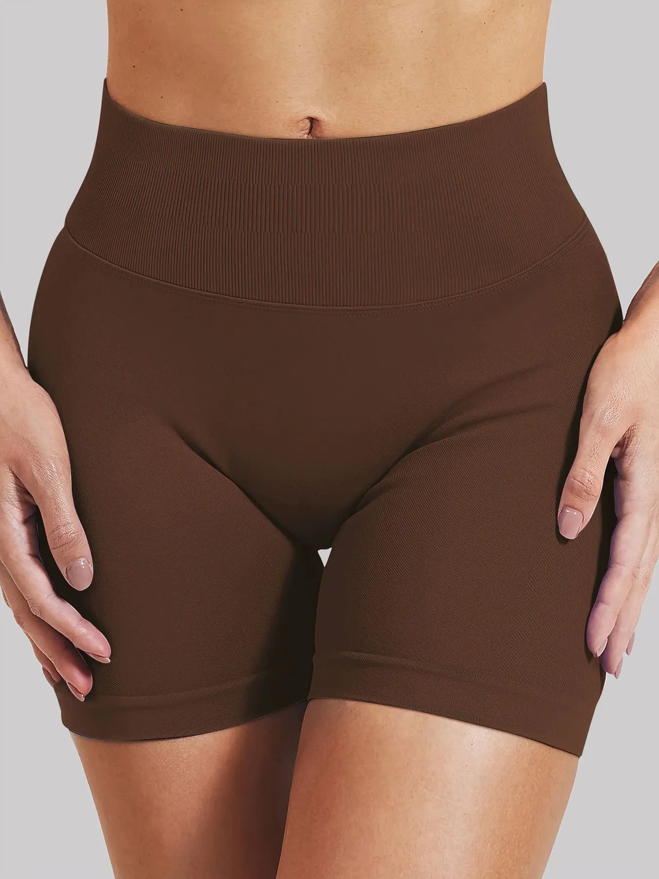 CZGUKE4.5''Shorts Seamless Low Ribbed Waistband Gym Shorts Scrunch Bum Yoga Shorts Booty High Stretch Running Bike Shorts Tahsi Fashion House
