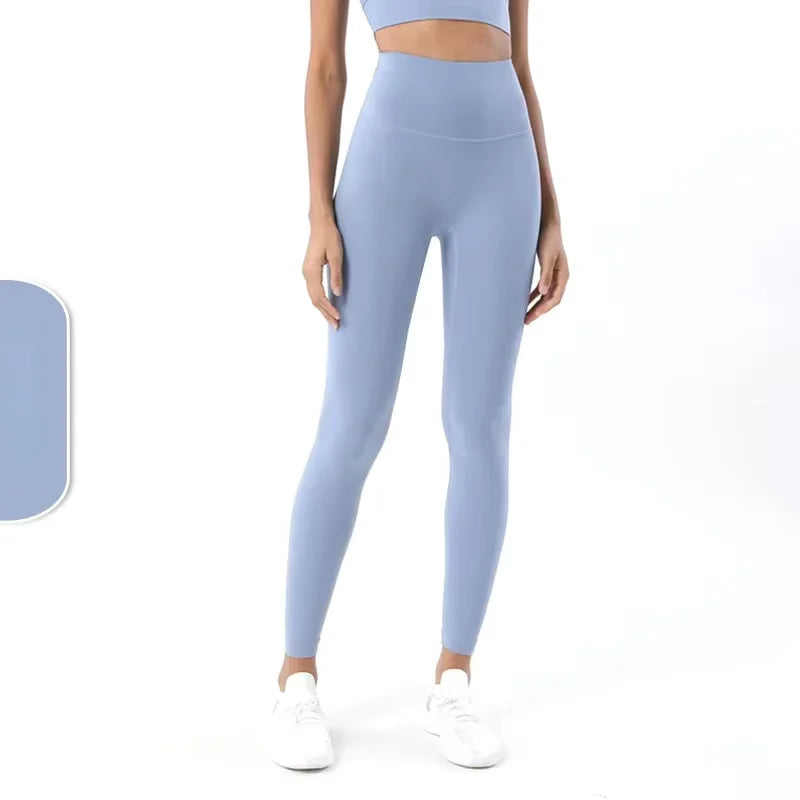 New 35 Colors Naked Feeling Yoga Pants High Waist Seamless Leggings Sport Women Fitness Gym Leggings With Pocket - ATFH