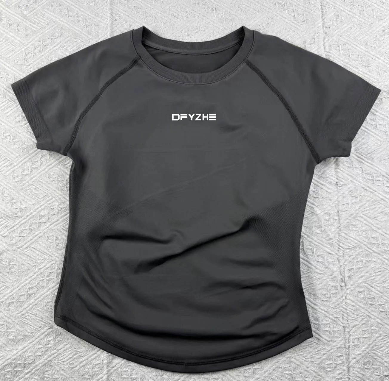 DFYZHE Impact Short Sleeve Top Women's Running Sports T-shirt Summer Short Sleeve Round Neck Elastic Yoga Fitness Top Breathable - ATFH