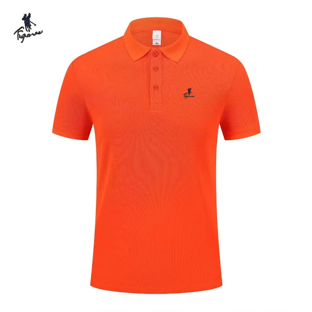 Luxury brand polo shirt short sleeved men's fashionable embroidered top summer new comfortable breathable casual lapel T-shirt