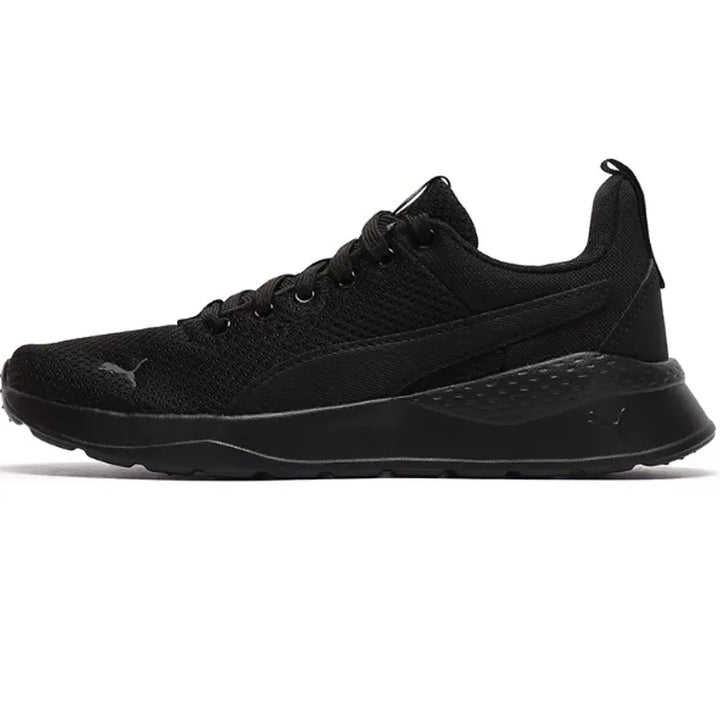 Puma unisex black cushion running sneakers with breathable mesh upper