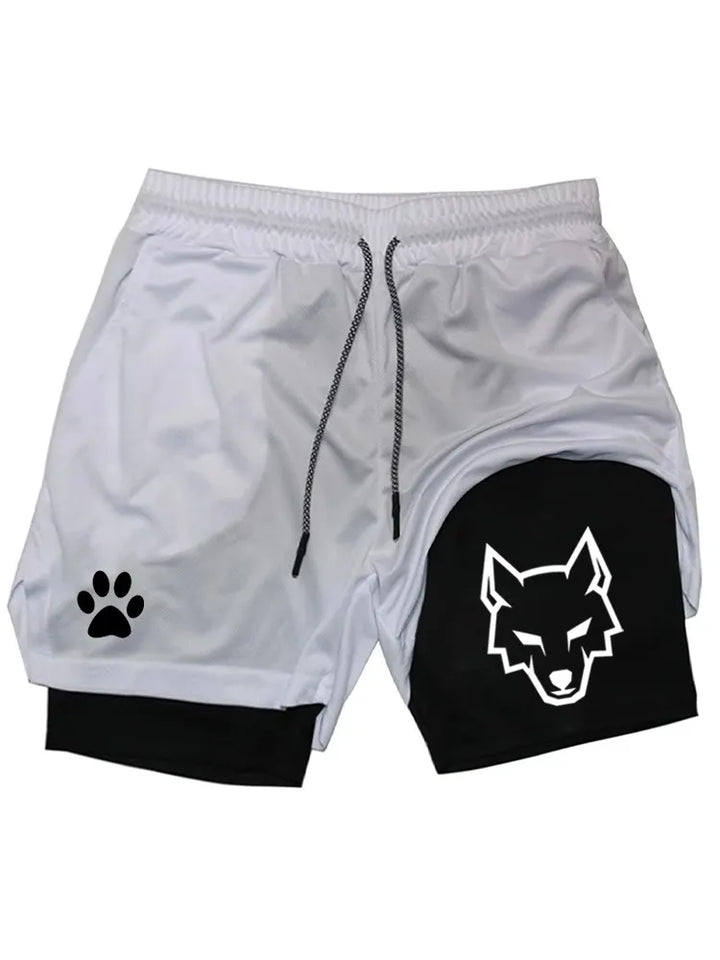 NEW SUMMER Men's Sports Shorts, 2 in 1 Gym Casual Running Sportswear, Double Layer Shorts for Fitness  WX002
