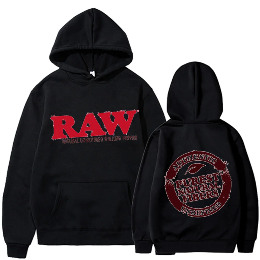 RAW 2026 Fashion Hoodie Men Sweater Fleece Hooded Harajuku Hip Hop Casual Men Ladies Hoodie High Quality Pullover Hoodie - ATFH