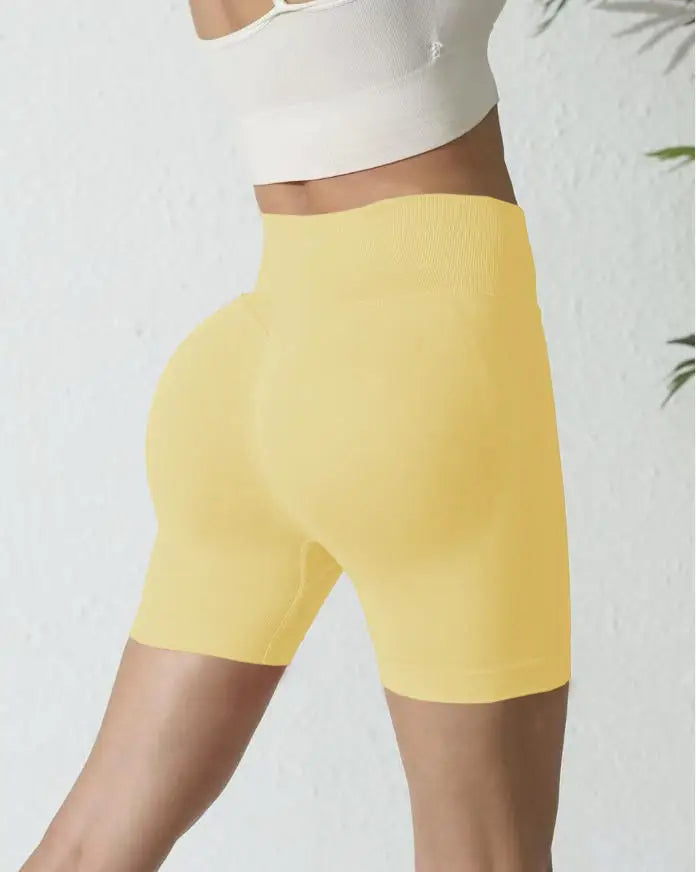 Women's Seamless High Waist Gym Shorts Butt Lifting Slim Fit High Elastic Yoga Shorts for Fitness Training Running & Cycling